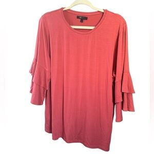 Frye Bell Ruffle Sleeve Tee Size: L